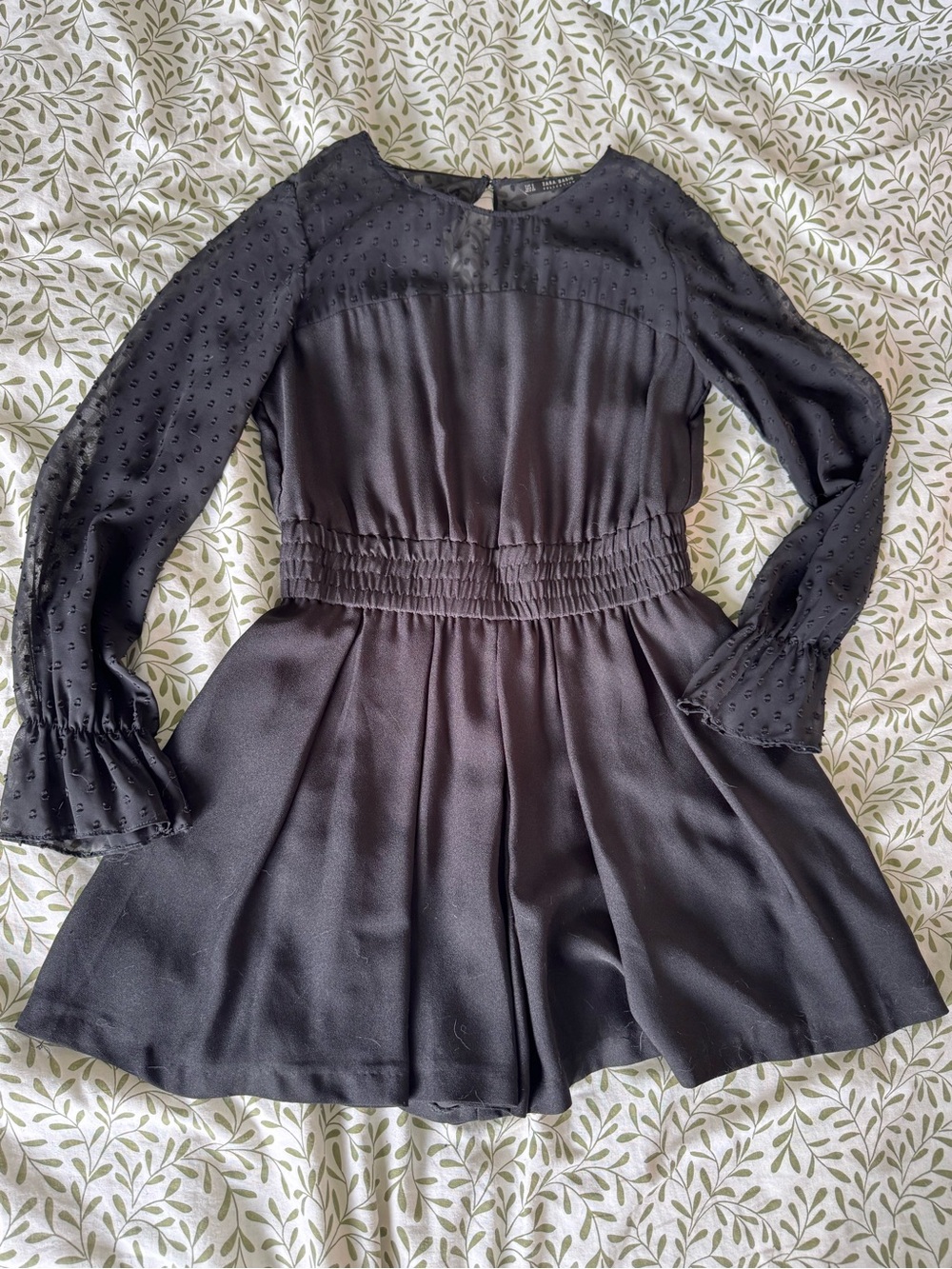 Zara Black Long Sleeve Romper
